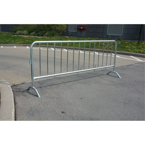 Portable Barrier, Interlocking, 102" L x 40" H, Silver We Share Industrial Supply