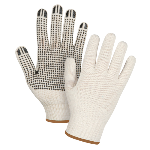Gants tricot&eacute;s de poids lourd, Poly/coton, Un c&ocirc;t&eacute;, Calibre 7, Grand We Share Industrial Supply