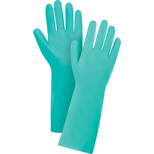 Diamond-Grip Chemical-Resistant Gloves, Size 10, 13" L, Nitrile, 22-mil We Share Industrial Supply