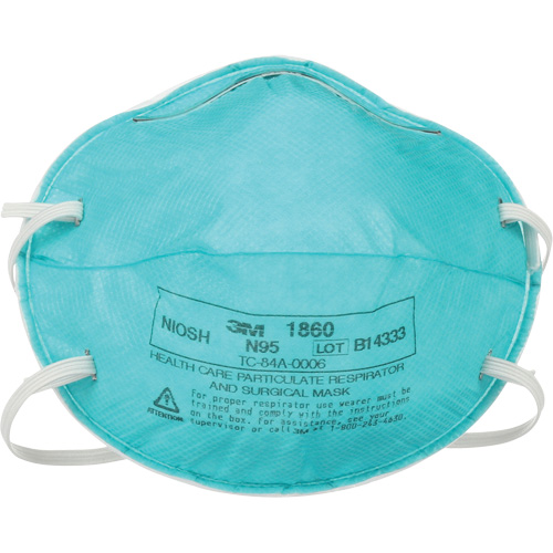 1860 Particulate Healthcare Respirator, N95, NIOSH Certified We Share Industrial Supply