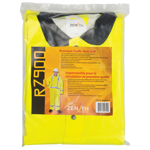 Imperm&eacute;able pour la circulation de premi&egrave;re qualit&eacute; RZ900, Polyester/PVC, Moyen, Jaune lime We Share Industrial Supply