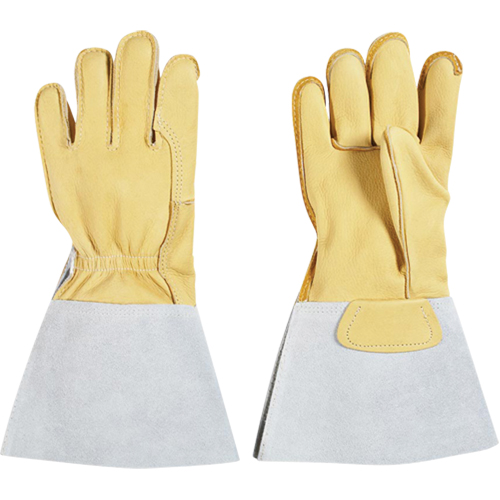 Gants pour monteur de lignes, Grand, Paume en Cuir fleur de vache, Doublure en Coton We Share Industrial Supply