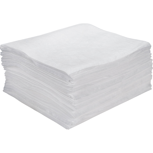Premium Meltblown Sorbent Pads, Oil Only, 15" x 18", 15 gal. Absorbancy We Share Industrial Supply