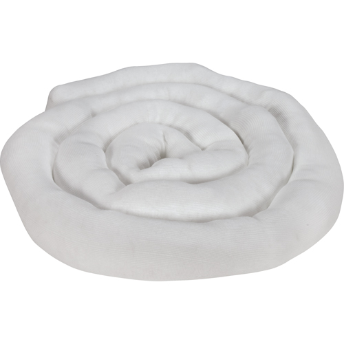 Remblais tubulaire absorbant, Huile seulement, Absorption 45 gal., 3" la x 10' lo, Pqt de 10 We Share Industrial Supply