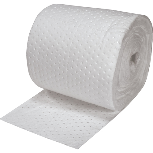 Premium Fine Fiber Sorbent Rolls, Heavyweight, 150' L x 15" W, 25 gal. Absorbancy We Share Industrial Supply