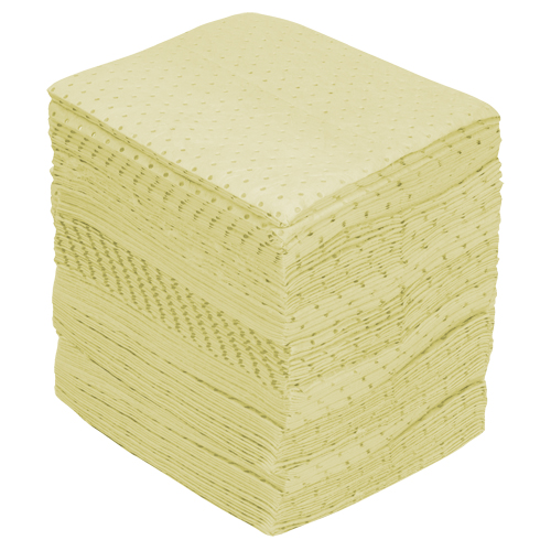 Industrial-Grade Fine Fibre Sorbent Pads, Hazmat, 15" x 17", 40 gal. Absorbancy We Share Industrial Supply