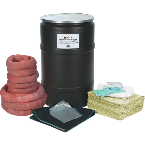 Spill Kit, Hazmat, Drum, 55 US gal. Absorbancy We Share Industrial Supply