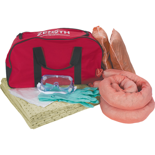 Trousse de lutte contre les d&eacute;versements pour v&eacute;hicules, Mati&egrave;res dangereuses, Sac, Absorbance de 10 gal. US We Share Industrial Supply