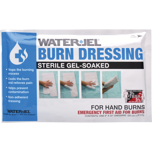 Pansements pour brûlures Water Jel , 8" x 22", Classe 2 We Share Industrial Supply