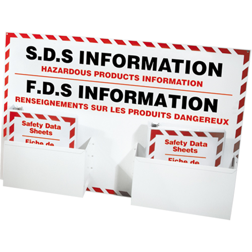 Postes d'information de fiches de donn&eacute;es de s&eacute;curit&eacute;, Anglais & français, Compris reliures We Share Industrial Supply