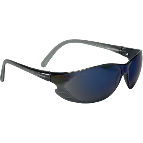 Lunettes de s&eacute;curit&eacute; &agrave; miroir bleu, Lentille Bleu/Miroir, Anti-&eacute;gratignures, R&eacute;pond ou surpasse la norme CSA Z94.3 We Share Industrial Supply