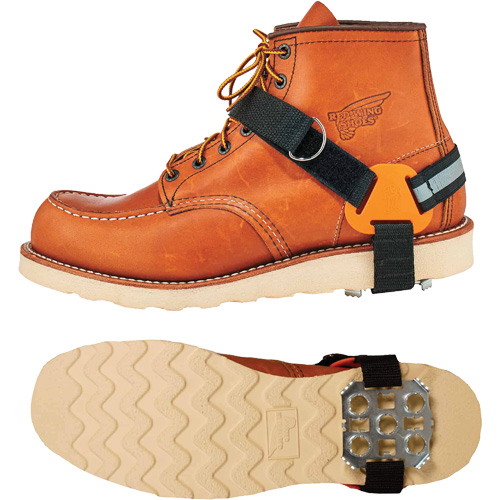 Crampons &agrave; glace de talon TREX 6315, Acier, Traction Plaque, Grand/Moyen We Share Industrial Supply