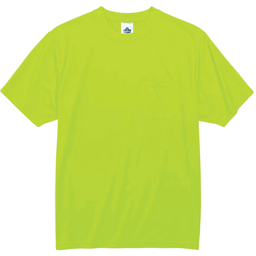 GloWear 8089 Non-Certified T-Shirt, Polyester, Small, High Visibility Lime-Yellow We Share Industrial Supply