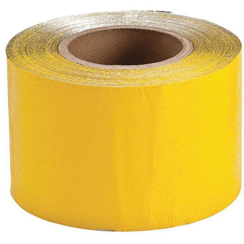 Ruban de marquage temporaire pour la chauss&eacute;e, 4" x 150', Vinyle, Jaune We Share Industrial Supply
