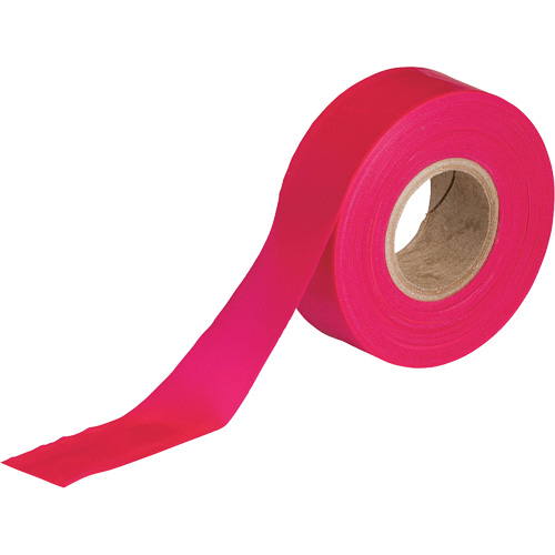 Flagging Tape, 1.188" W x 150' L, Fluorescent Red We Share Industrial Supply