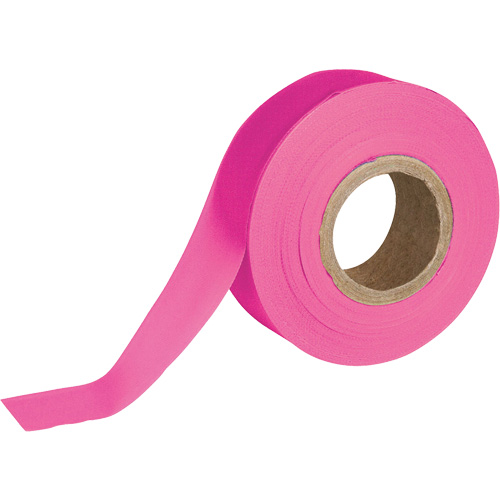 Ruban pour signalisation, 1,188" la x 150' lo, Rose fluorescent We Share Industrial Supply