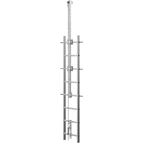 Vi-Go Continuous Ladder Climbing Safety System with Automatic Pass-Through, Stainless Steel We Share Industrial Supply