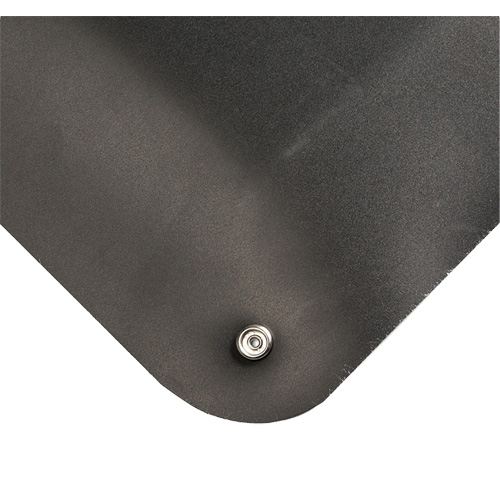 Tapis conducteur d'&eacute;lectricit&eacute; no 786, 3' la x 10' lo x 15/16" &eacute;p, PVC, Lisse, Noir We Share Industrial Supply