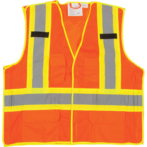 Veste de s&eacute;curit&eacute; d&eacute;tachable en cinq points de premi&egrave;re qualit&eacute;, Orange haute visibilit&eacute;, Grand/T-Grand, Polyester We Share Industrial Supply