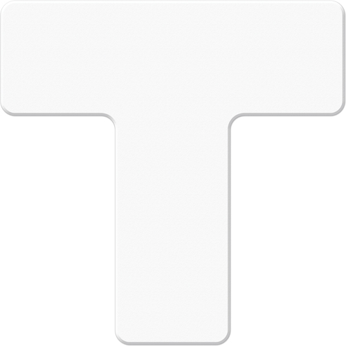 Marqueurs all&eacute;g&eacute;e/5S Armor Stripe, T, 6" lo x 6" la, Blanc, Plastique We Share Industrial Supply