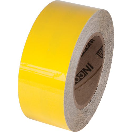 Ruban de marquage pour plancher Tuff Mark, 4" x 100', Polyester, Jaune We Share Industrial Supply