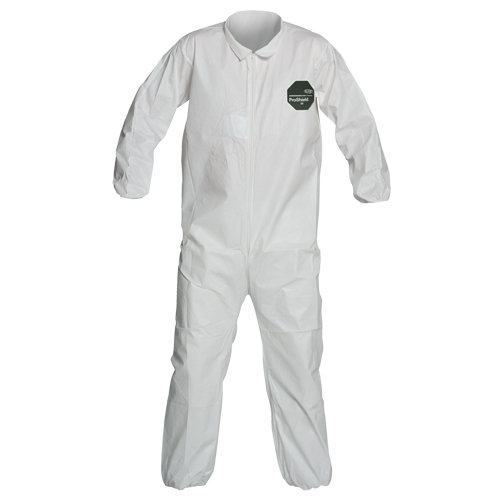 ProShield&reg; 50 Coveralls, Small, White, Microporous We Share Industrial Supply