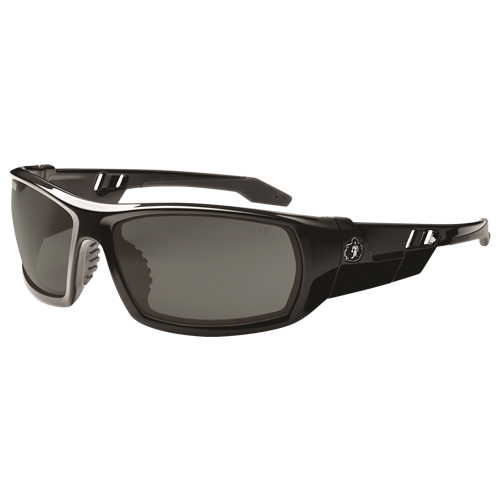 Lunettes de s&eacute;curit&eacute; Skullerz Odin, Lentille Grise/fum&eacute;e, Anti-&eacute;gratignures, ANSI Z87+/R&eacute;pond ou surpasse la norme CSA Z94.3 We Share Industrial Supply