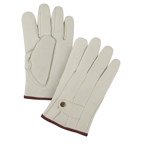 Premiun Winter-Lined Ropers Gloves, Large, Grain Cowhide Palm, Fleece Inner Lining We Share Industrial Supply