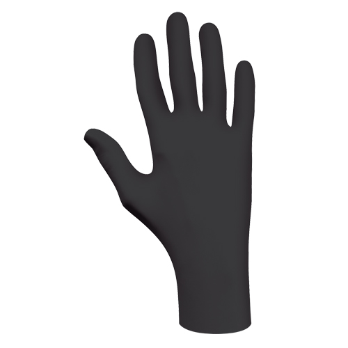 6112PF Biodegradable Gloves, X-Small, Nitrile, 4-mil, Powder-Free, Black We Share Industrial Supply