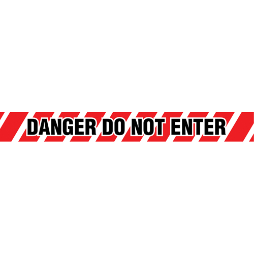 Rubans pour barricades, Anglais, 3" la x 1000' lo, 2 mils, Noir/rouge We Share Industrial Supply