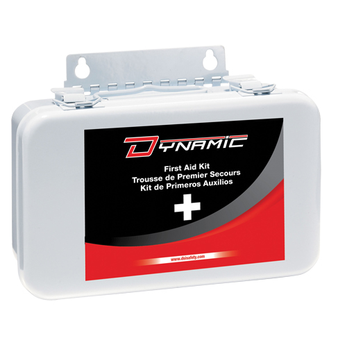 Trousse de premiers soins pour auto Dynamic, Dispositif m&eacute;dical Classe 1, Boîte en m&eacute;tal We Share Industrial Supply