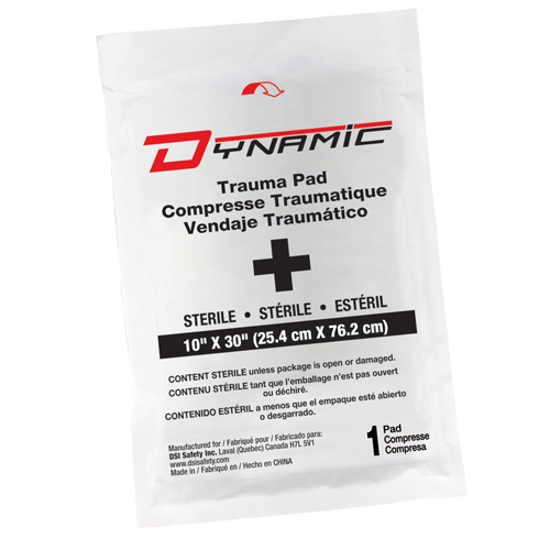 Pansement de trauma Dynamic, Tampon, 10" lo x 30" la, St&eacute;rile, Dispositif m&eacute;dical Classe 1 We Share Industrial Supply