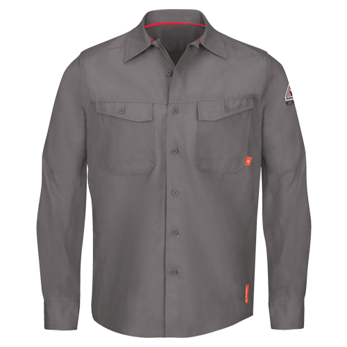 Chemises de travail IQ Endurance pour hommes, Petit, Gris We Share Industrial Supply