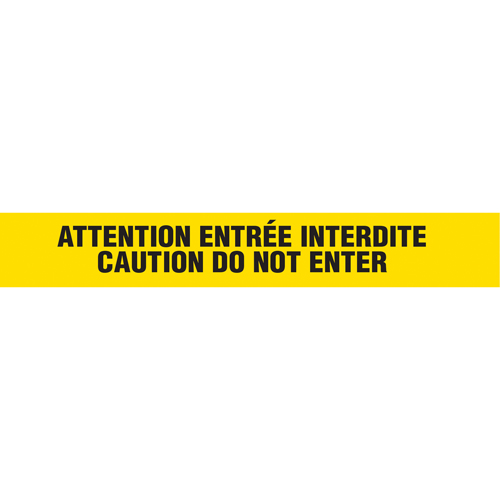 Rubans pour barricades, Bilingue, 3" la x 1000' lo, 3 mils, Noir sur jaune We Share Industrial Supply