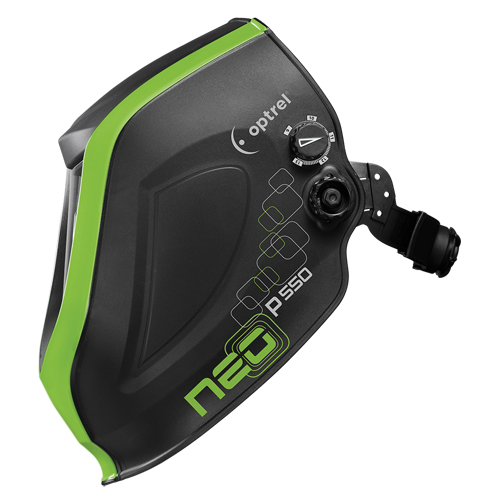 Masque de soudage P550, 3,94" lo x 1,97" la Champ de vision, Teinte 4/9 - 13, Noir/Vert We Share Industrial Supply