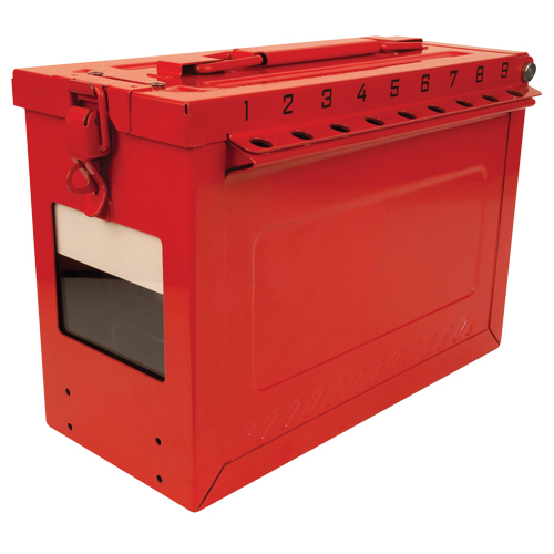 Large Group Lock Box, Red We Share Industrial Supply