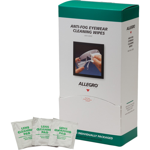 ALLEGRO INDUSTRIES Eyewear Cleaning Wipes, 5" x 8", Pack Of 100 We Share Industrial Supply