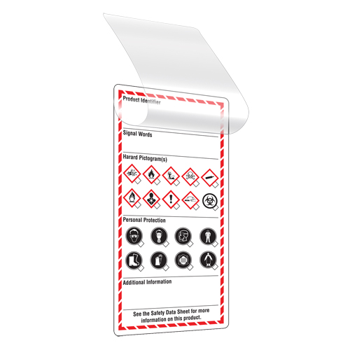 Self-Laminating Workplace Tags, Cardstock, 3" W x 6" H, English We Share Industrial Supply