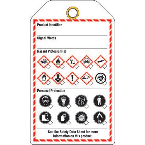 Workplace Tags, Cardstock, 3-3/8" W x 5-3/4" H, English We Share Industrial Supply