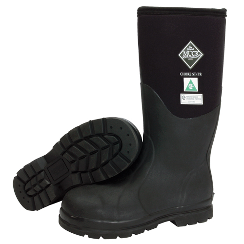 Bottes de travail avec doublure en molleton Chore Classic, Caoutchouc, Embout Acier, Pointure 5, Semelle R&eacute;sistant aux perforations We Share Industrial Supply