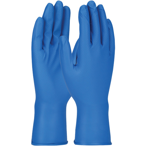 Grippaz Gloves, Small, Nitrile, 8-mil, Powder-Free, Blue We Share Industrial Supply