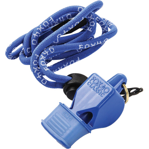 Classic Blue Whistle with Lanyard We Share Industrial Supply