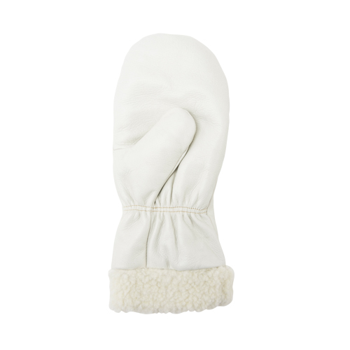 Mitaines d'hiver en cuir fleur de premi&egrave;re qualit&eacute; doubl&eacute;es de boa, Taille Grand, Mitaine We Share Industrial Supply