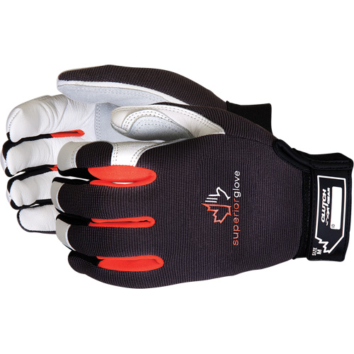 Clutch Gear&reg; Mechanic's Gloves, Grain Leather/Split Leather Palm, Size Small We Share Industrial Supply