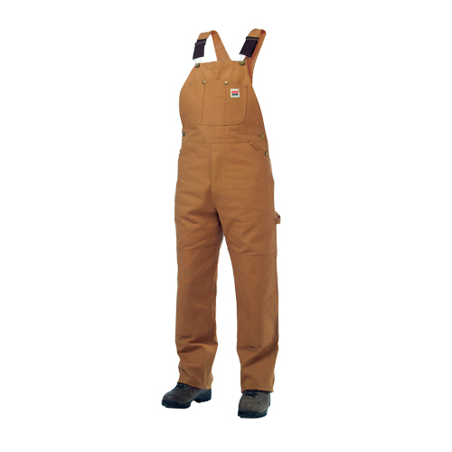 Unlined Duck Overalls, Men's, Large, Brown We Share Industrial Supply