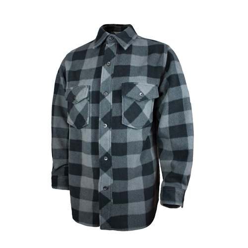 Chemise &agrave; carreaux en molleton solaire, Hommes, Grand, Gris We Share Industrial Supply
