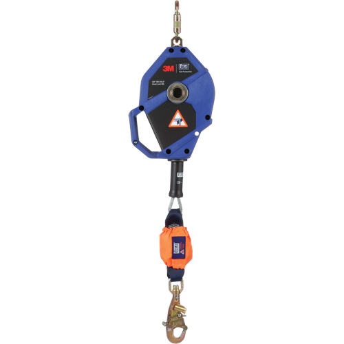 Cordage de s&eacute;curit&eacute; autor&eacute;tractable avec verrouillage intelligent, 30', Acier inoxydable, Pivotant We Share Industrial Supply
