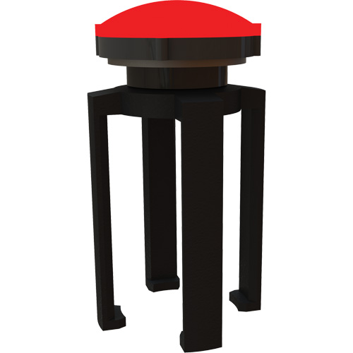 Balise stroboscopique rouge et support pour le syst&egrave;me de barri&egrave;re PLUS, Noir We Share Industrial Supply
