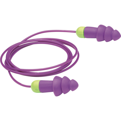 Rockets&reg; Reusable Earplugs, Corded, Bulk - Polybag, 27 dB NRR, One-Size We Share Industrial Supply