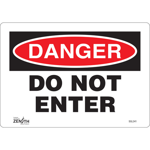 Enseigne Do Not Enter, 7" x 10", Vinyle, Anglais We Share Industrial Supply